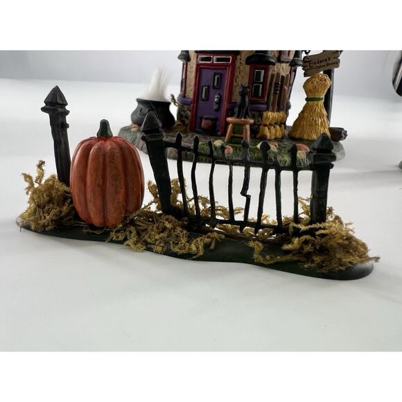 Dept 56 Halloween Snow Village House Witch Way Flight School Video Decoration - Picture 9 of 16